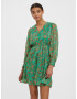 VERO MODA Rochie 'Mina' maro deschis / verde jad / negru / alb - Pled.ro