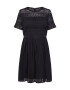 VERO MODA Rochie 'VMHONEY LACE PLEATED S/S DRESS EXP' negru - Pled.ro