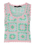 VERO MODA Top brodat 'Vea' albastru deschis / verde / roz - Pled.ro