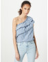 VERO MODA Top 'PAULINA' albastru fumuriu / alb - Pled.ro