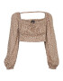 VERO MODA Top 'SANDY' maro deschis / alb - Pled.ro