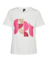 VERO MODA Tricou 'CONNIE' auriu / roz / roz pitaya / alb - Pled.ro