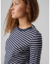 VERO MODA Tricou 'LEXIE APRIL' bleumarin / alb - Pled.ro