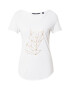 VERO MODA Tricou 'LUA' auriu / alb - Pled.ro