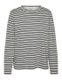 VERO MODA Tricou 'MATHILDE' gri metalic / alb - Pled.ro