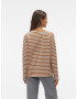 VERO MODA Tricou 'MATHILDE' maro / alb - Pled.ro