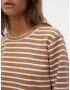 VERO MODA Tricou 'MATHILDE' maro / alb - Pled.ro