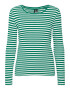 VERO MODA Tricou 'Natasha' verde iarbă / alb - Pled.ro