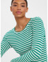 VERO MODA Tricou 'Natasha' verde iarbă / alb - Pled.ro