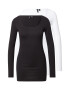 VERO MODA Tricou negru / alb - Pled.ro