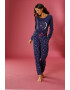 VIVANCE Pijama bleumarin / roz / alb - Pled.ro