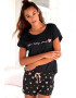 VIVANCE Pijama 'Dreams' negru - Pled.ro