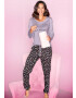 VIVANCE Pijama 'Love' mov liliachiu / negru - Pled.ro