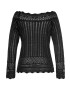 VIVANCE Tricou 'Ajour' negru - Pled.ro