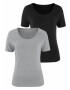 VIVANCE Tricou gri / negru - Pled.ro