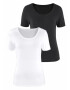 VIVANCE Tricou negru / alb - Pled.ro