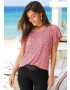 VIVANCE Tricou roz pitaya / alb - Pled.ro