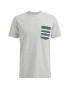 WE Fashion Tricou albastru porumbel / gri deschis / verde iarbă / alb - Pled.ro