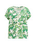 WE Fashion Tricou verde / alb - Pled.ro