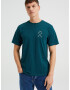 WE Fashion Tricou verde smarald / alb - Pled.ro