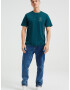 WE Fashion Tricou verde smarald / alb - Pled.ro