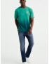 WE Fashion Tricou verde / verde smarald / alb - Pled.ro