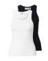 WEEKDAY Top 'Close Fitted' negru / alb - Pled.ro