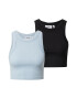 WEEKDAY Top 'Smile Crop' albastru / negru - Pled.ro