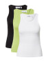 WEEKDAY Top verde deschis / negru / alb - Pled.ro