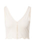 WEEKDAY Top 'Viola' alb natural - Pled.ro