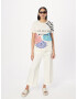 Weekend Max Mara Tricou 'MURANO' alb kitt / albastru marin / roz - Pled.ro