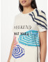 Weekend Max Mara Tricou 'MURANO' alb kitt / albastru marin / roz - Pled.ro