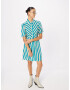 Y.A.S Rochie tip bluză 'Savanna' cyan / alb - Pled.ro