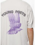 Young Poets Tricou 'Blurry Yoricko 224' gri / gri deschis / lila - Pled.ro