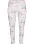 Zizzi Pantaloni de pijama 'Mavlis' gri / verde mentă / alb - Pled.ro