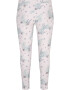 Zizzi Pantaloni de pijama 'Mavlis' gri / verde mentă / alb - Pled.ro