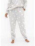 Zizzi Pantaloni de pijama 'Mhawa' gri / alb - Pled.ro