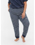 Zizzi Pantaloni de pijama 'MSOMA' albastru noapte / alb - Pled.ro