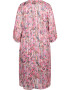 Zizzi Rochie 'Katty' gri deschis / corai / fucsia / roz deschis / negru - Pled.ro