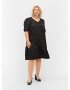 Zizzi Rochie 'Liza' gri metalic / negru - Pled.ro