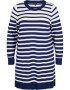 Zizzi Rochie tricotat 'CARRIE' bleumarin / alb - Pled.ro