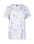 Zizzi Tricou 'ALMA' albastru aqua / galben / mov liliachiu / alb - Pled.ro