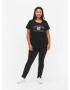 Zizzi Tricou 'Danna' negru / alb - Pled.ro