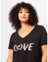 Zizzi Tricou 'DANNA' roz deschis / negru / alb - Pled.ro