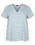 Zizzi Tricou 'EDORIT' verde / alb - Pled.ro