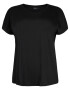 Zizzi Tricou 'Katja' negru / alb - Pled.ro