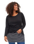 Zizzi Tricou negru / alb - Pled.ro