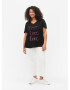 Zizzi Tricou roz deschis / negru - Pled.ro