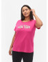 Zizzi Tricou 'Vdave' roz deschis / negru / alb - Pled.ro