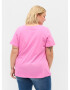 Zizzi Tricou 'Vvera' roz deschis / alb - Pled.ro